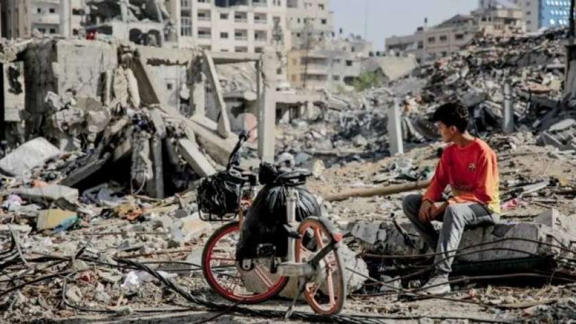 جانب من الدمار في فلسطين