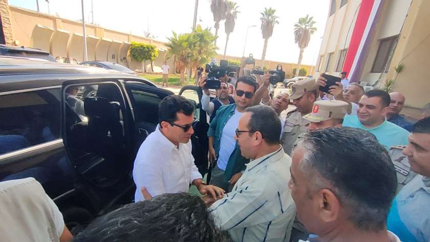 استقبال الدكتور أشرف صبحي وزير الشباب والرياضة في شمال سيناء
