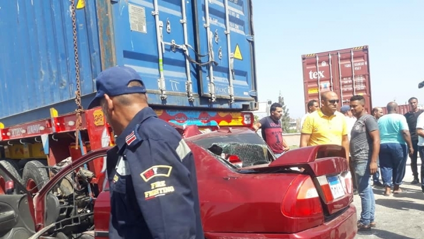 حادث بطريق العامرية غرب الإسكندرية
