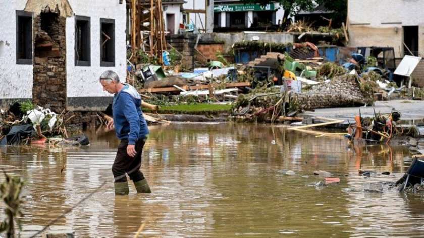 فيضانات فى بلجيكا