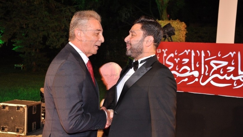 محمود حميدة وأحمد شاكر في افتتاح المهرجان