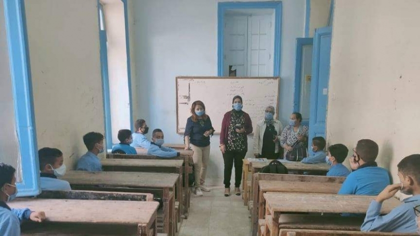 مدارس الإسكندرية في أول يوم دراسة تطبق التباعد
