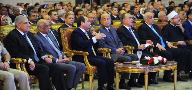 الرئيس عبدالفتاح السيسى خلال احتفالية جهاز «الإحصاء» بإعلان نتائج التعداد السكانى