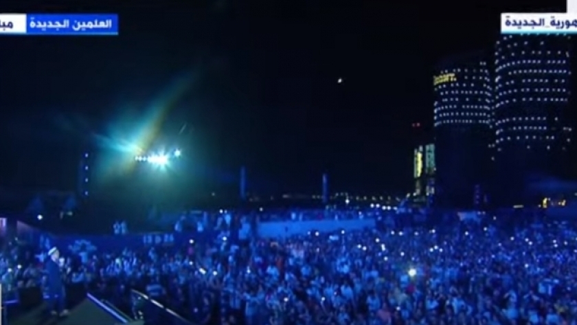 حفل تامر حسني في مهرجان العلمين الجديدة