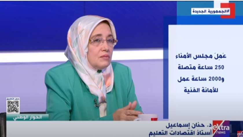 الدكتورة حنان اسماعيل- أستاذ اقتصاديات التعليم