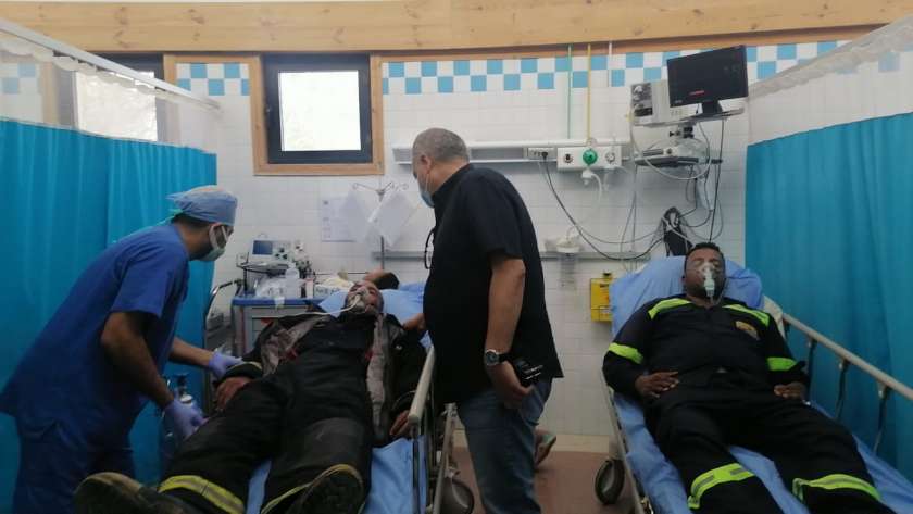بالصور.. 14 مصاباً في حريق مهرجان الجونة السينمائي ونقلهم للمستشفى