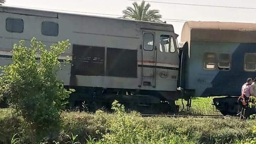حادث قطار المنصورة - دمياط اليوم