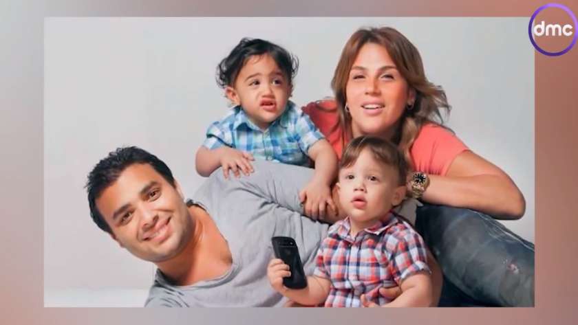 رامي صبري وزوجته وأولاده