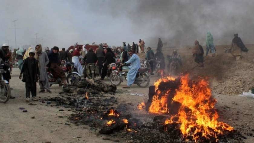 آثار القصف على الحدود الباكستانية الأفغانية