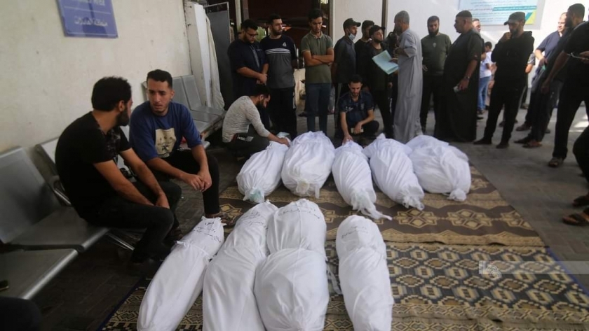 جثث متراصة بقطاع غزة