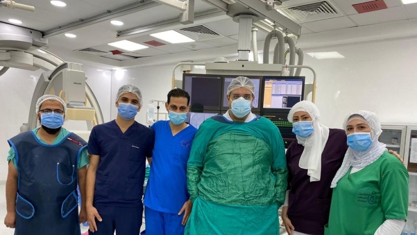 نجاح أول قسطرة مخية  في بورسعيدلمريضة مسنة تحت مظلة التأمين الصحي الشامل