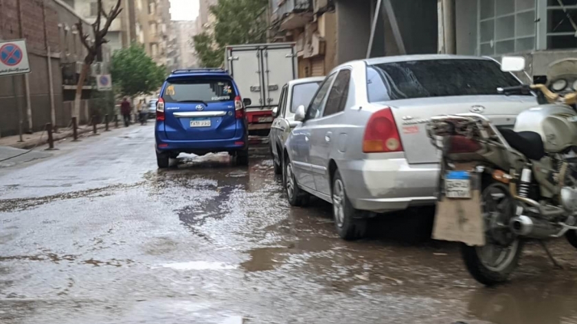 سقوط أمطار غزيره في المنيا