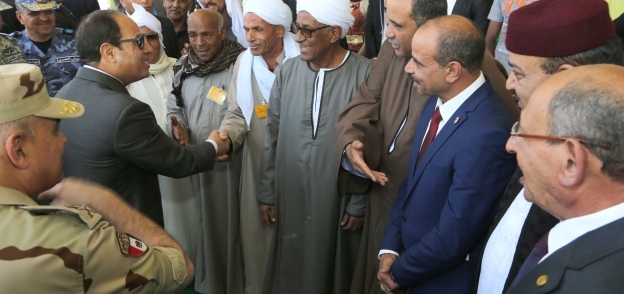 الرئيس عبد الفتاح السيسى يشهد اطلاق حصاد القمح بالفرافرة