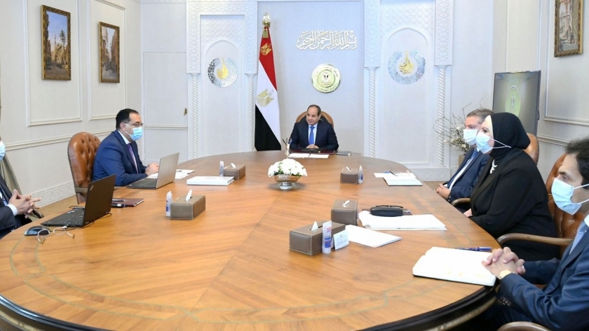الرئيس عبدالفتاح السيسي خلال لقائه اليوم برئيس الوزراء
