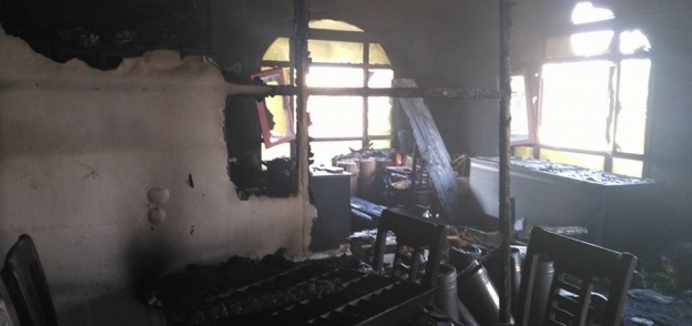 حريق نادى جمعية اعضاء هيئة التدريس بجامعة طنطا