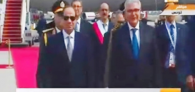 أستقبال رسمى لرئيس السيسي فى تونس