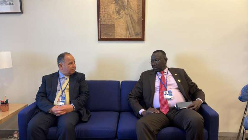 جانب من اللقاء معيط ووزير مالية جنوب السودان