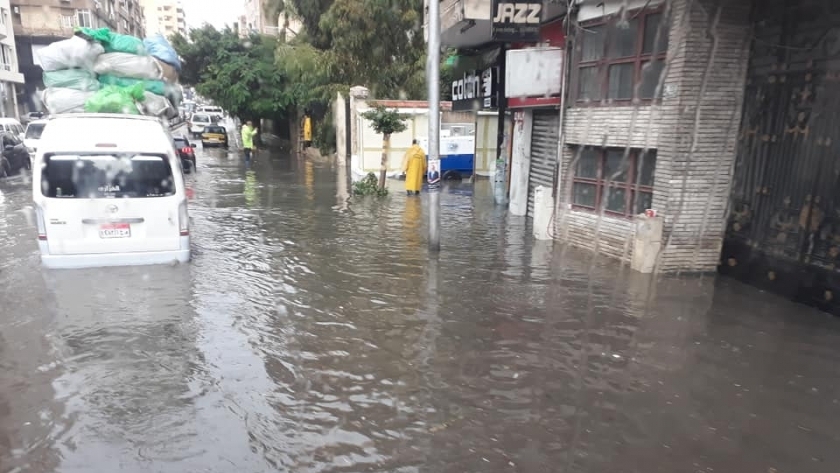 حالة الطقس في الاسكندرية أمطار غزيرة