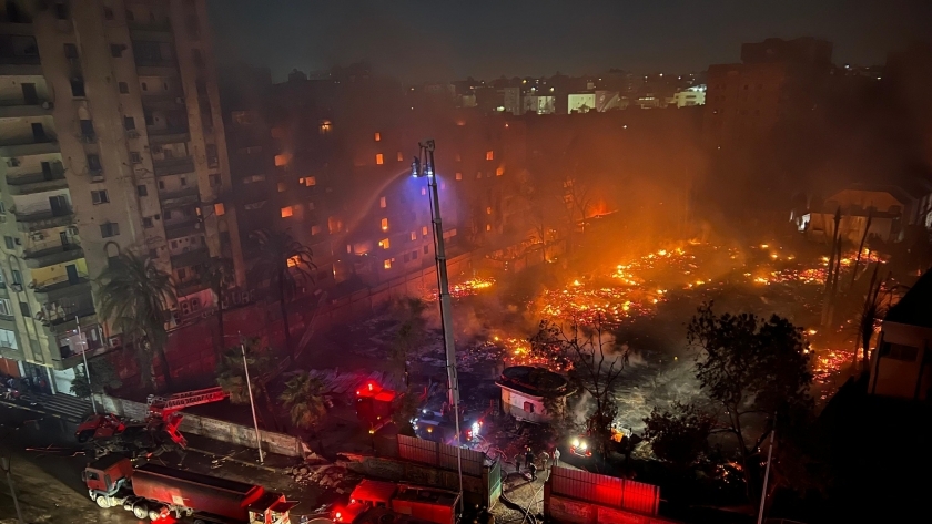 ستوديو الأهرام بعد الحريق