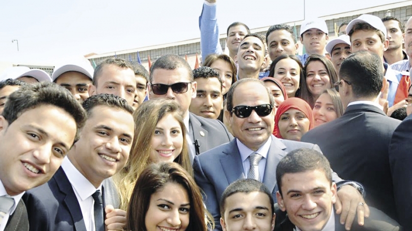 الرئيس السيسى حرص منذ توليه الرئاسة على دعم وتمكين الشباب