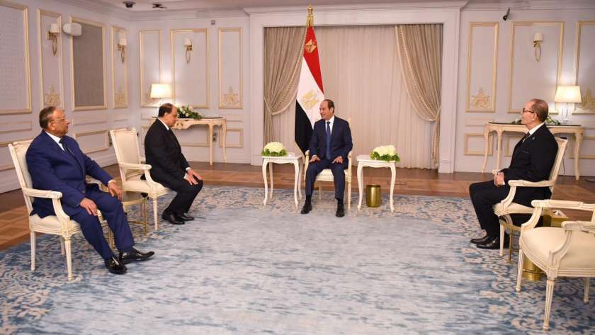 الرئيس عبدالفتاح السيسي خلال استقباله لرؤساء المحاكم والهيئات القضائية