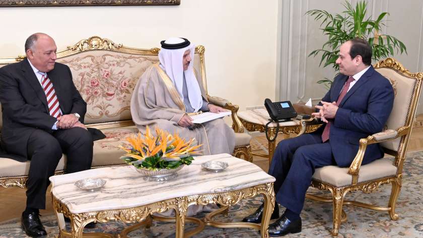 السيسي يستقبل وزير خارجية البحرين  -ارشيفية-