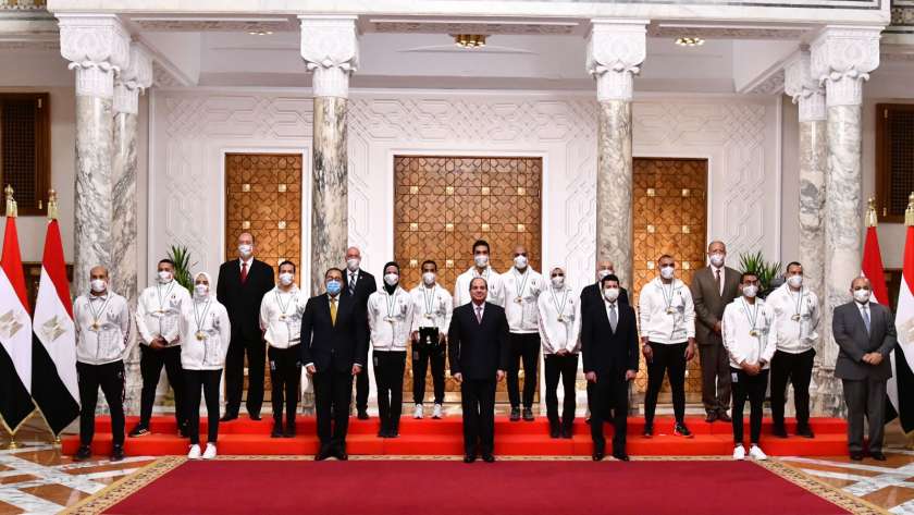 الرئيس السيسي خلال تكريم أبطال اولمبياد طوكيو 2020