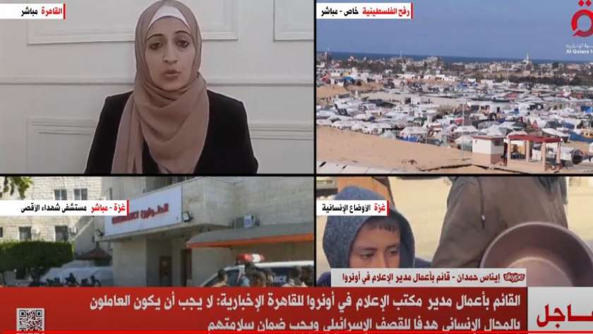 صورة من قناة القاهرة الاخبارية خلال المداخلة