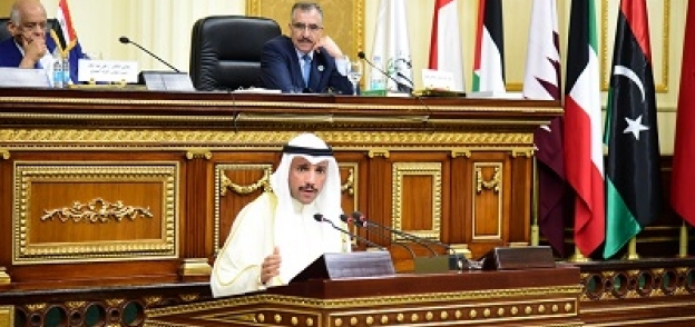 رئيس مجلس الأمة الكويتى يتحدث خلال مؤتمر الاتحاد البرلمانى العربى