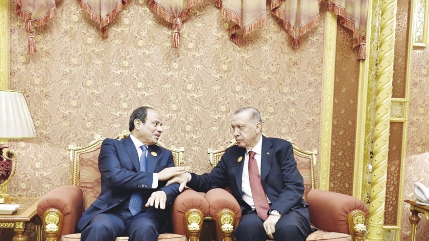 الرئيس السيسي والرئيس التركي خلال لقاء سابق