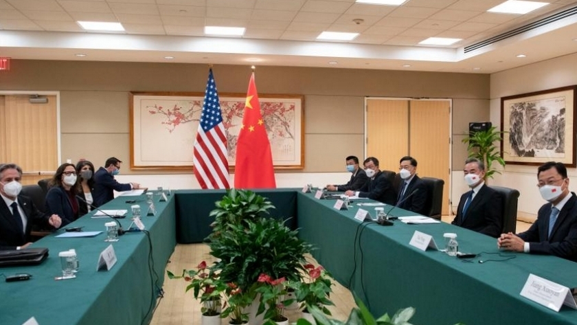 لقاء وزيرا خارجية الولايات المتحدة والصين