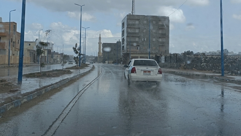 أمطار في مدينة مرسى مطروح