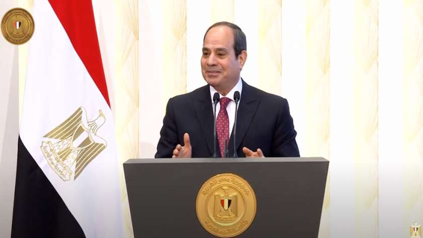 الرئيس عبد الفتاح السيسي خلال الاحتفال بيوم القضاء المصري