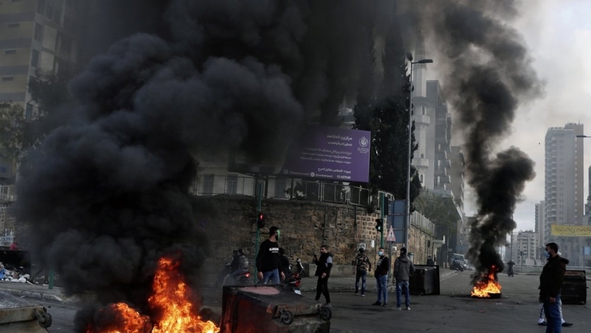 مظاهرات واشتباكات فى لبنان