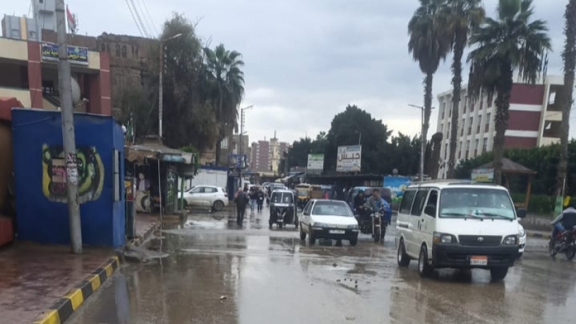 سقوط أمطار على محافظة المنوفية
