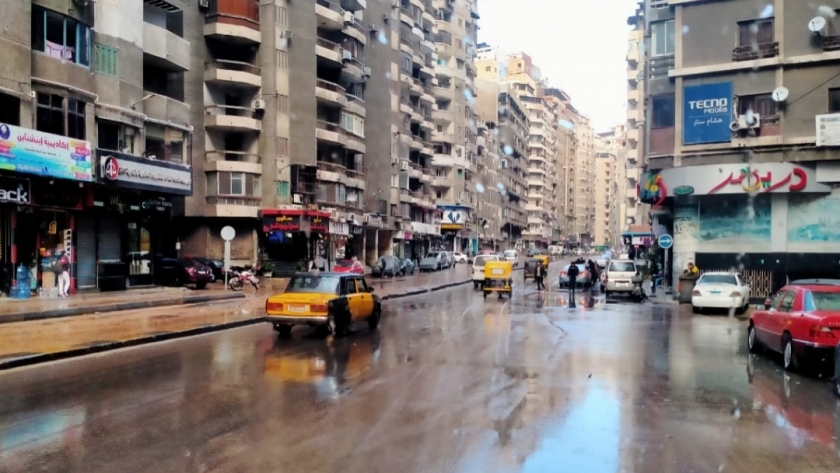 سقوط أمطار في الإسكندرية - صورة أرشيفية