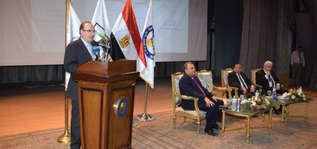 محافظ بني سويف خلال كلمته بمؤتمر مصر التي نحلم بها