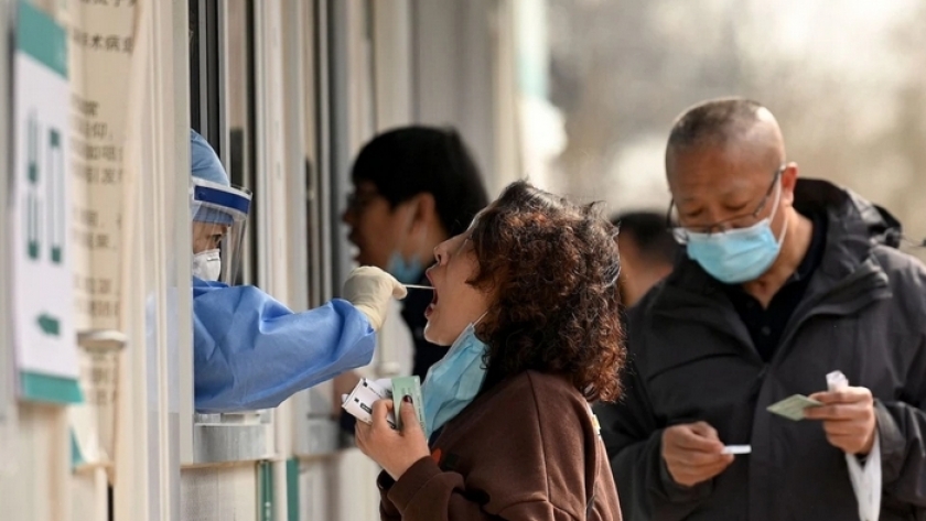 مسحة فيروس كورونا في الصين