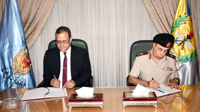 أكاديمية ناصر العسكرية توقع بروتوكول تعاون مع جامعة سوهاج