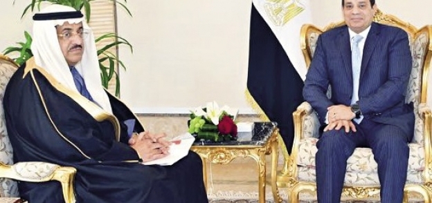 الرئيس السيسى خلال استقباله وزير الخدمة المدنية السعودى
