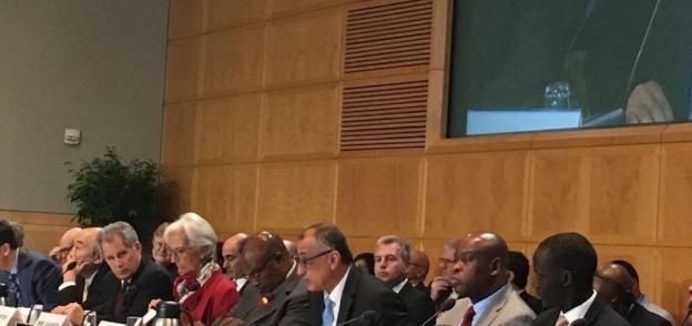 طارق عامر أثناء كلمته أمام اجتماع الدول الإفريقية