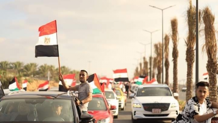 مسيرات بقطاع غزة دعما لثورة 30 يونيو