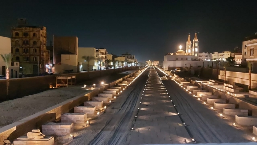 طريق الكباش بالأقصر قبل افتتاحه رسمياً مساء اليوم