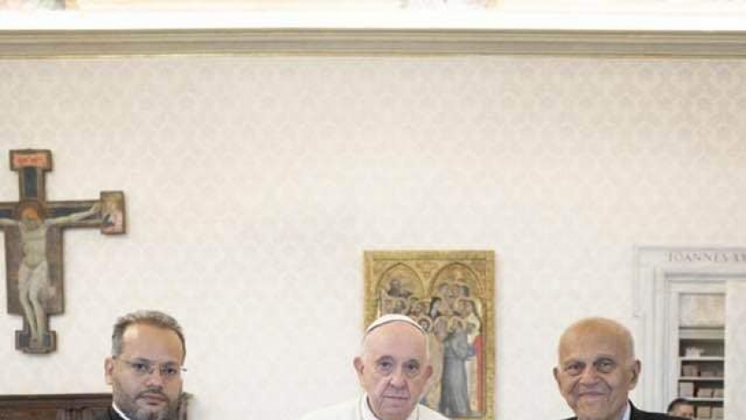 جانب من لقاء البابا فرنسيس والدكتور مجدي يعقوب