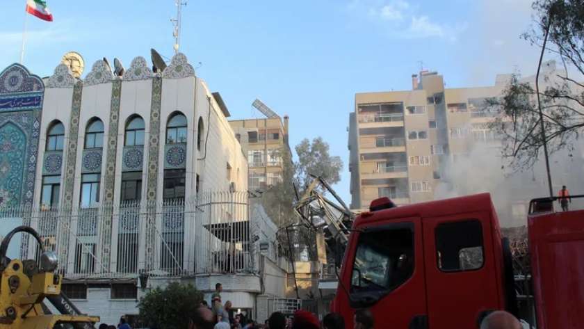 جانب من حادث القنصلية في دمشق