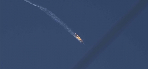 الطائرة الروسية أثناء سقوطها