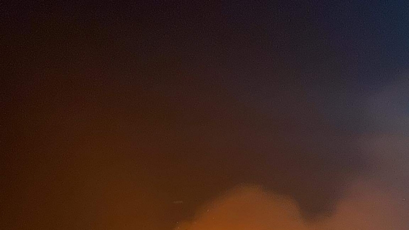 حريق بكافيتريا على شاطئ بورسعيد
