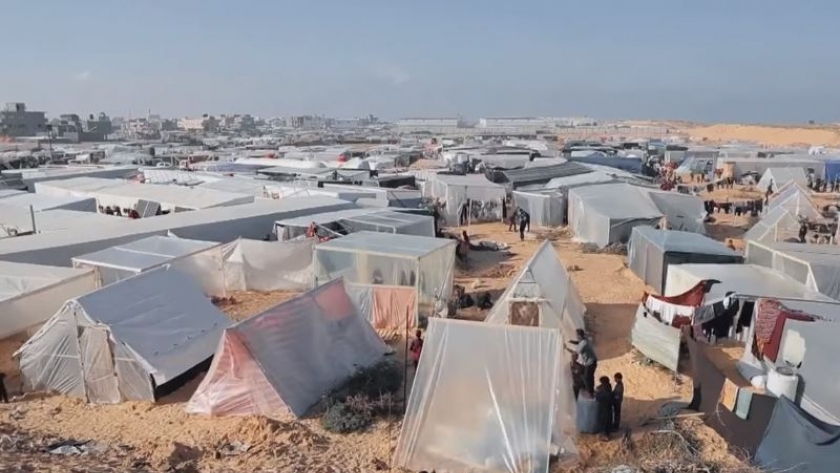 أحد المخيمات برفح الفلسطينية
