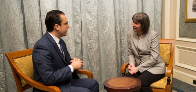جانب من لقاء مارتينا ميجان مع الإعلامي إسماعيل حماد