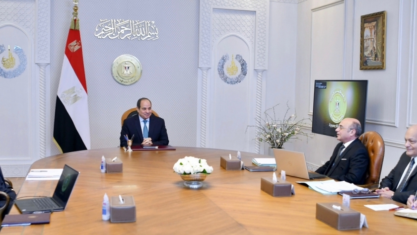 الرئيس السيسي خلال الاجتماع